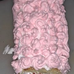 A picture of Swiss roll with cream #baking contest.