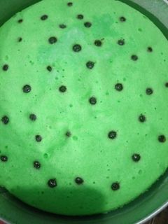 Foto resep Bolu pandan polkadot