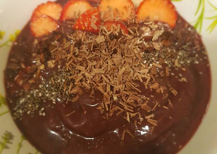 Simple Way to Make Homemade Homemade acai bowl with Choco shaving