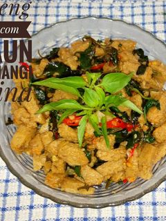 Foto resep Oseng oncom daun kemangi