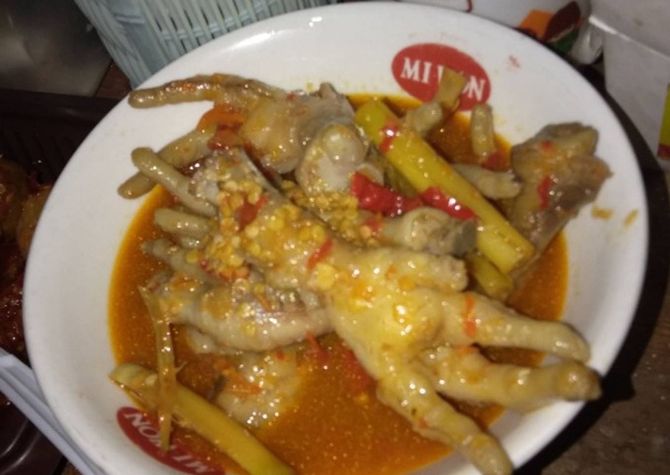 Ceker pedas bumbu sederhana