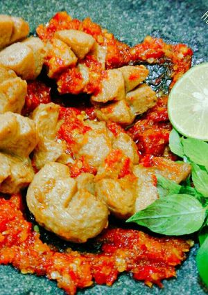 Foto resep Bakso Goreng Penyet