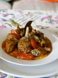 Pollo confitado con puré de calabaza