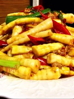 辣豆瓣炒箭筍 的食譜成品照片