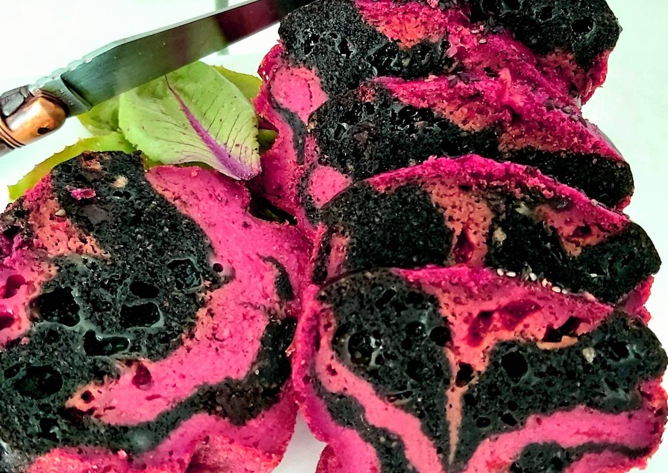 Cake salé marbré terre et mer