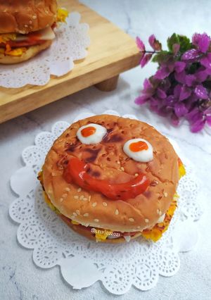 Foto resep 🍔Halmeoni Burger (Korean Street Food)