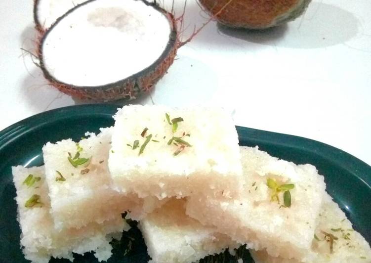 Recipe of Quick Fresh Coconut burfi