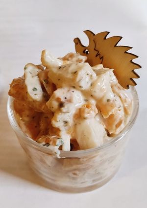 Une photo de Verrine gambas fraîcheur
