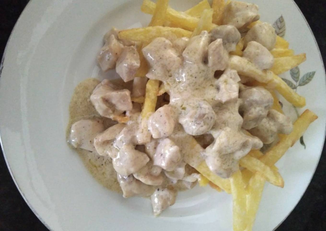 Pollo con nata