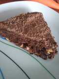 Brownie con maní en sartén