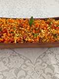 Salpicón vegano de arroz 🍚 tomate 🍅 y zanahoria 🥕