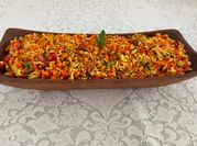 Una foto de arroz cocido para dieta