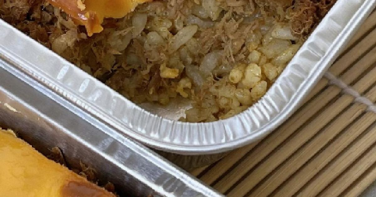 Nasi panggang rendang / Rendang baked rice