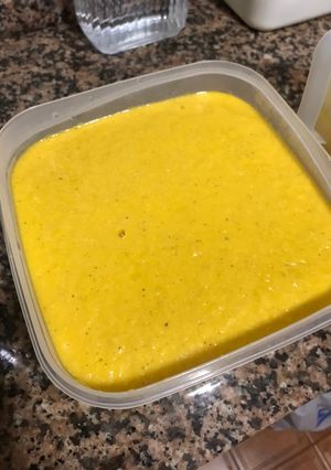 Una foto de Crema de verdura y pollo