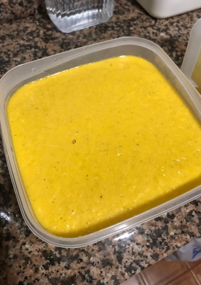 Una foto de Crema de verdura y pollo