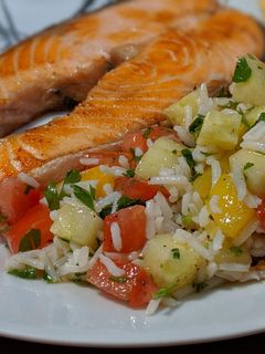 Una foto de Aprovechando restos: tabbouleh con arroz basmati