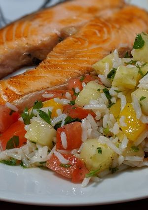 Una foto de Aprovechando restos: tabbouleh con arroz basmati