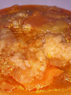 Una foto de Sopas de ajo con tomate y pimiento
