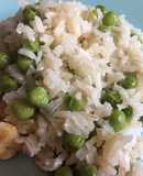 Arroz integral con chícharos