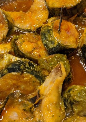 A picture of Surmai curry (king mackerel).