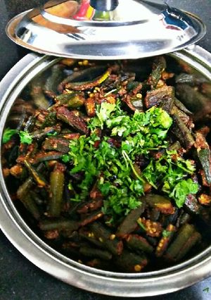 A picture of Masala Bhindi fry.