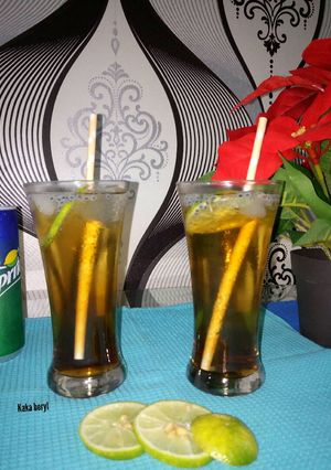 Foto resep Lemon ice tea with soda water #PR_recookminumandingin