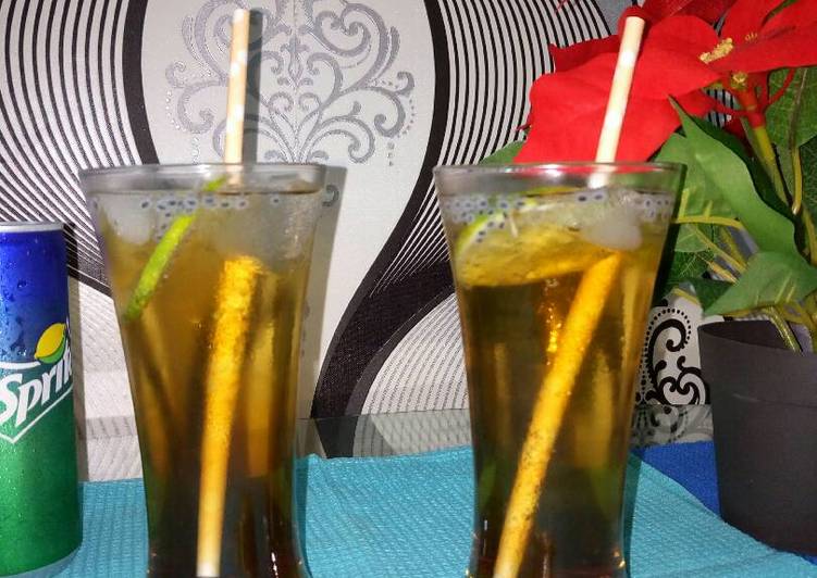 makanan Lemon ice tea with soda water #PR_recookminumandingin Anti Gagal