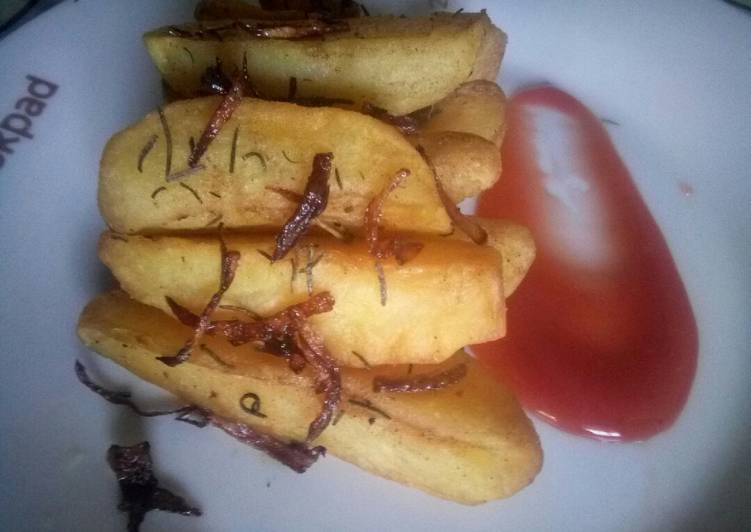 Recipe of Speedy Buttered rosemary potato wedges