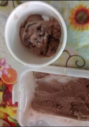 A picture of Choco chip ice-cream.