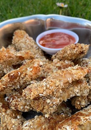 Une photo de Nuggets de poulet fermier à l’avoine