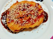 Una foto di hamburger di soia