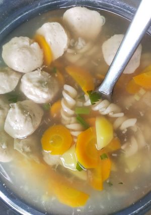 Foto resep Sup makaroni bakso