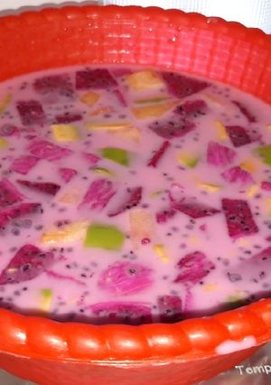 Foto resep Es buah susu kental manis rasa coco pandan
