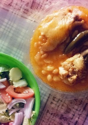 صورة لوصفة لوبيا بدجاج