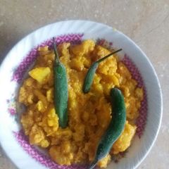 A picture of Aloo ka bhurta.
