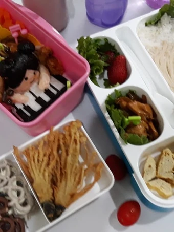 Cara Gampang Menyiapkan Resep Mommy bento pianis enoki crispy yang Lezat Anti Ribet, Mantap Sekali