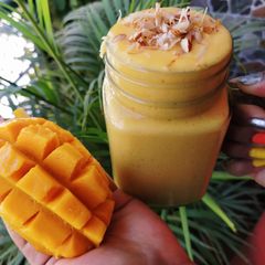 A picture of Mango Milkshake Recipe | Thick Mug Shake With Ice Cream.