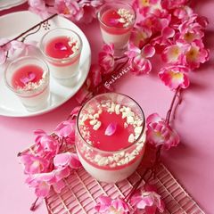 A picture of SEMOLINA ROSE MILK PUDDING/MAHALABIA.