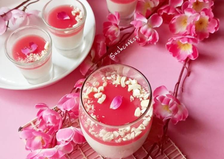 Recipe of Favorite SEMOLINA ROSE MILK PUDDING/MEHALABYA