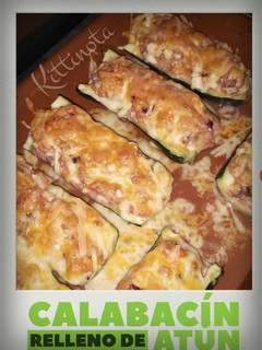 Una foto de Calabacín relleno de atún (Thermomix)