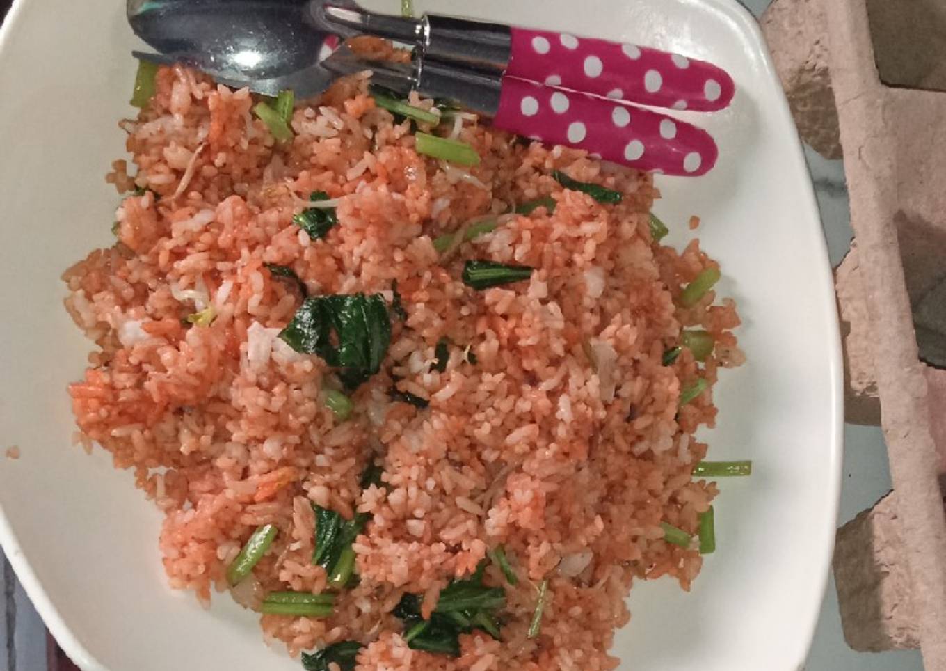 Nasi goreng merah ala rumahan