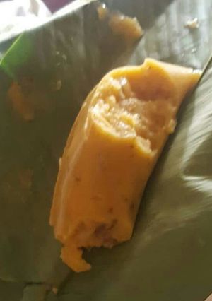 A picture of Agidi jollof.