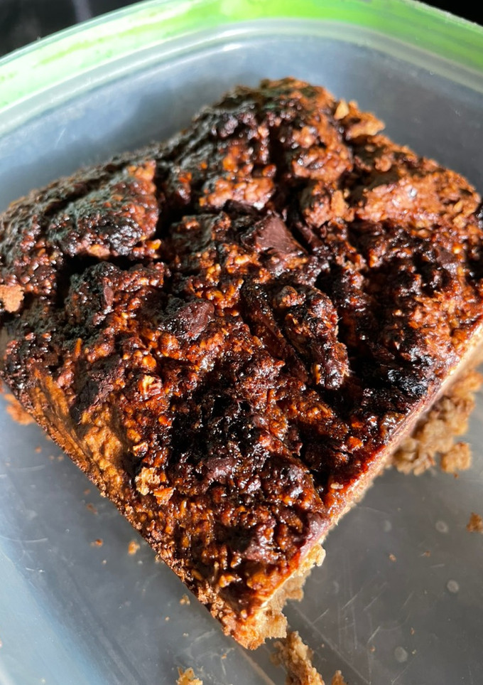 Una foto de Budín banana y café sin harina y en licuadora