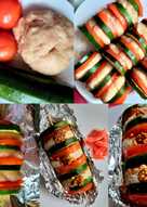 ПП шашлычки из куриного фарша и овощей