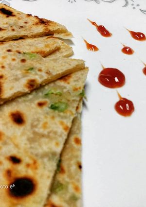 A picture of Spring onions pancake.