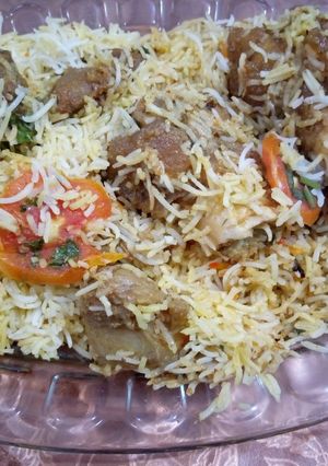 A picture of Beef biryani.