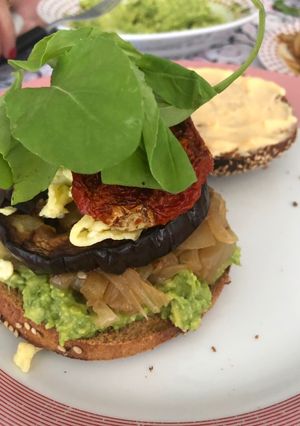 Una foto de Sándwich vegetariano