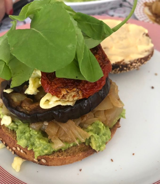 Una foto de Sándwich vegetariano