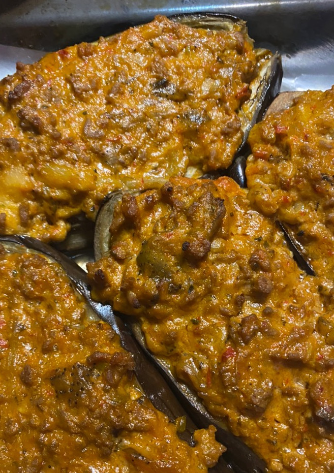 Una foto de Berenjenas rellenas
