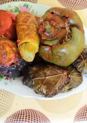 عکسی از دستور دلمه سبزیجات 🍅🥬🍆